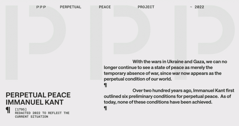 Gregg Lambert Perpetual Peace Project 2023